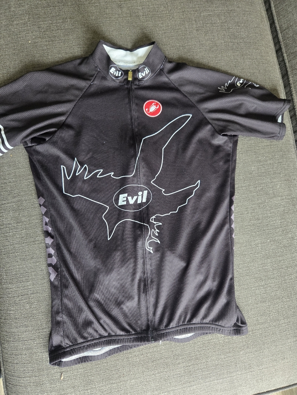 Super Rare Evil Cycling Black Short Sleeve Jersey